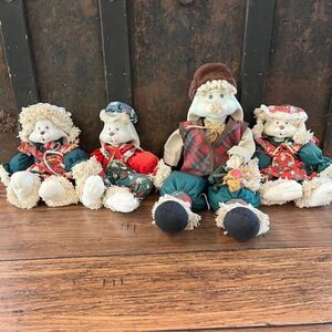 House of Lloyd Vintage‎ Bunny Hip and Hop and Grandpa Lloyd Christmas Lot of 4PC